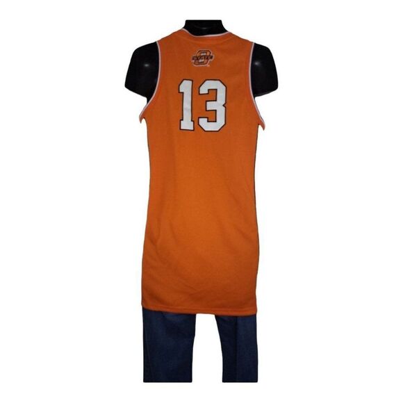 NCAA Colosseum Jersey Women Sz L Athletics Oklahoma State Cowgirls Orange White - Picture 2 of 5